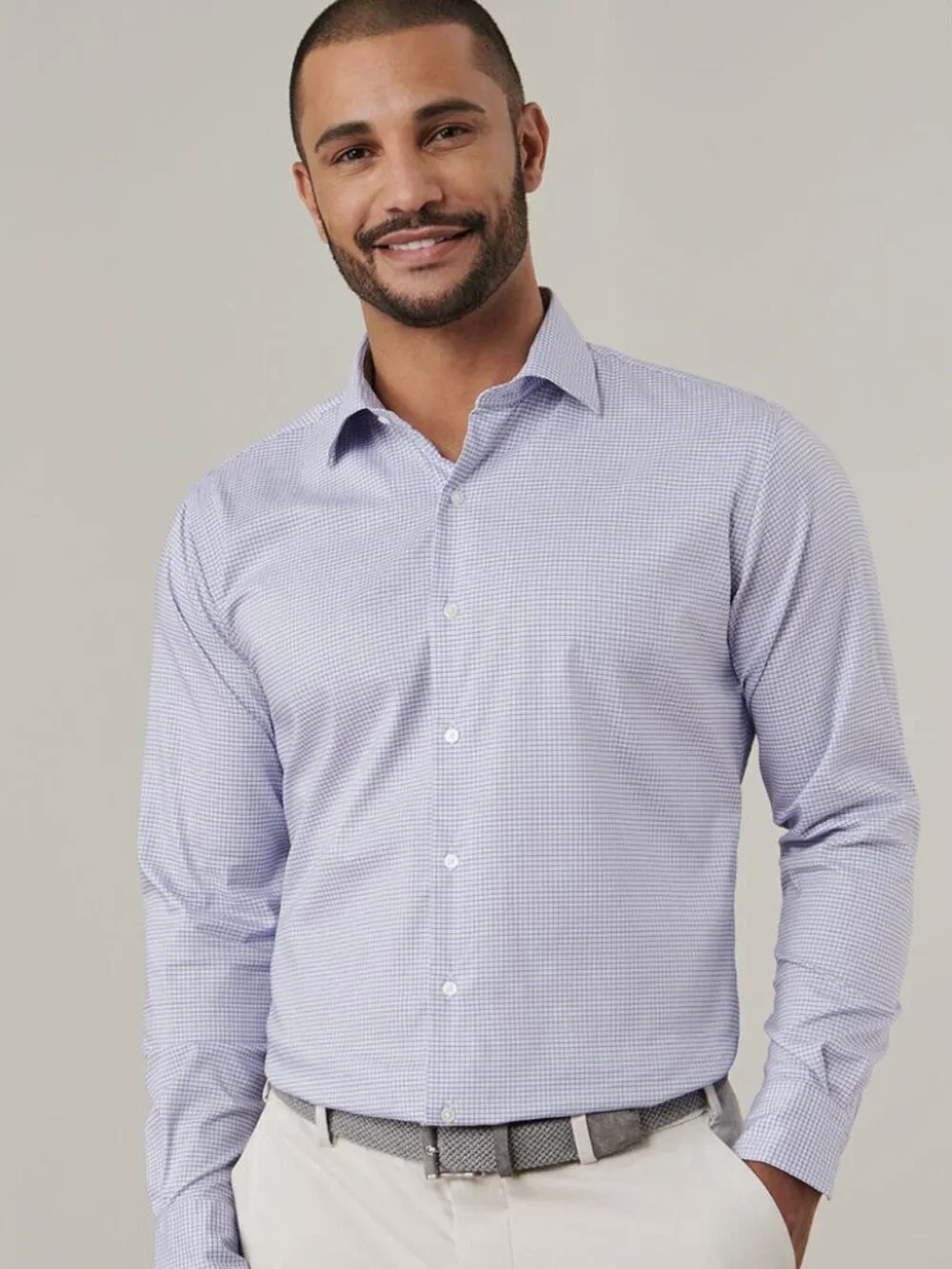 Peter Millar Men's Jackson Crown Lite Stretch Sport Shirt, Size XL,‎ Deep Violet